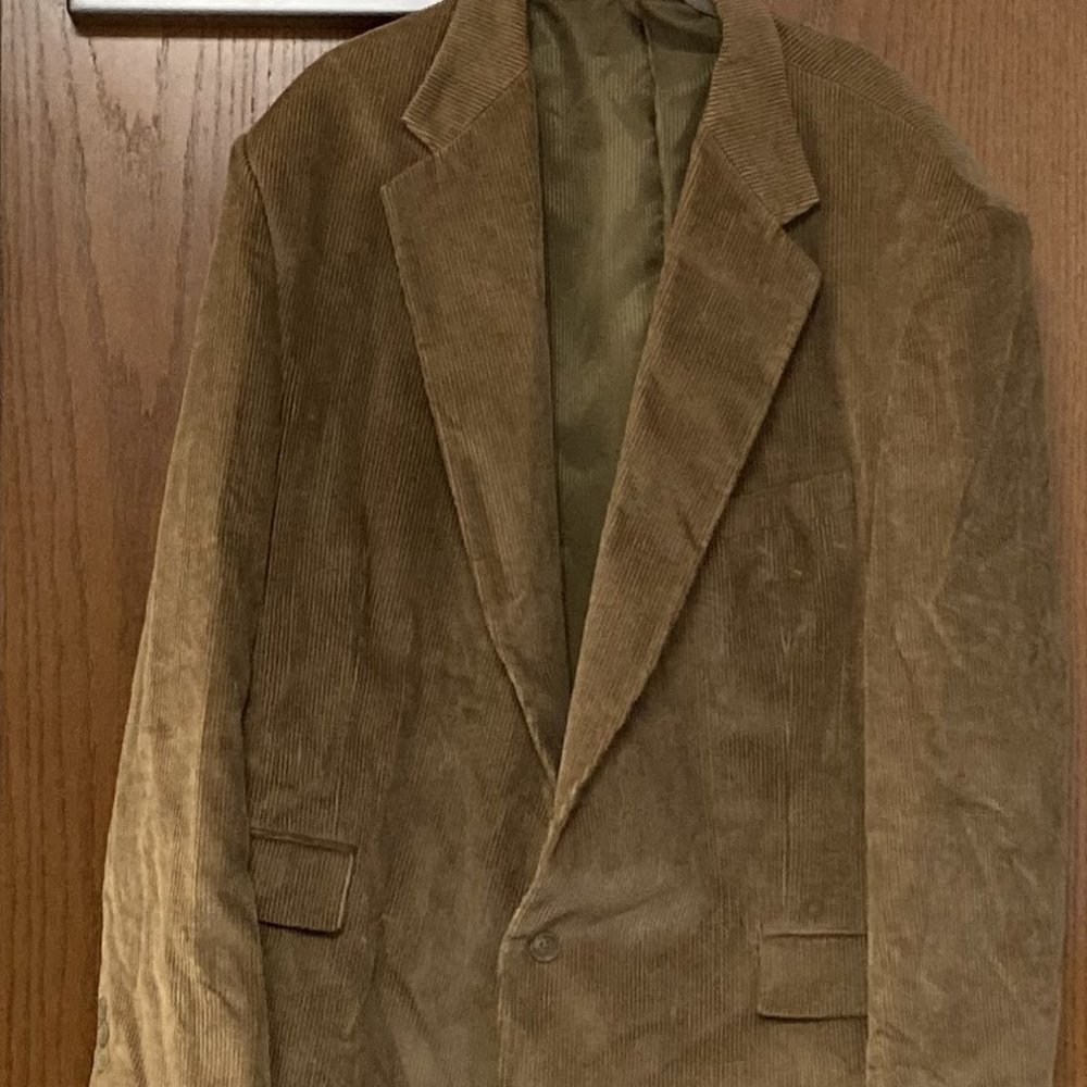 Boca Classics brown corduroy mens blazer jacket 48R